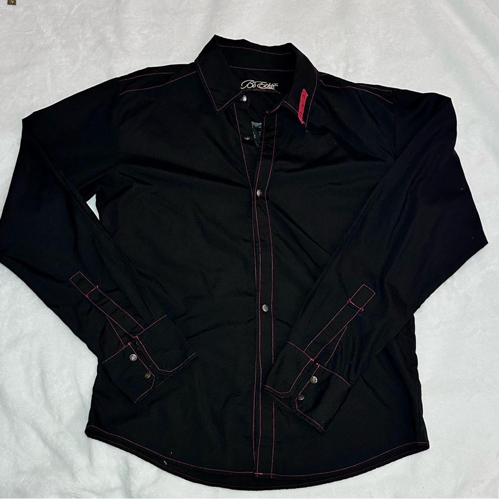 Vintage BC Ethic Custom Crafted Men's Long-Sleeve Button Up - Size L